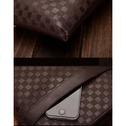 POLO - leather crossbody / shoulder bag - plaid designBags