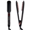 Volumizing hair straightener / curler / brush comb - corn shaped ceramic plates - LCD displayHair straighteners