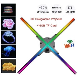 3D hologram projector - display - fan blades - 576 LED - WiFi / PC control - 56 cm