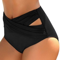 Swimsuit shorts for women - bikini briefs - high waist - crossed design - polyesterSwimming
