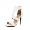 High heel sandals - ankle length - with a back zipperPumps