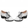 Vintage brogue shoes - pointed toe - lace-up - with thick heelsBoots