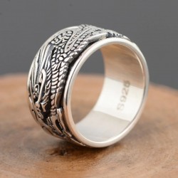 Ancient Chinese dragon ring - 925 sterling silverRings