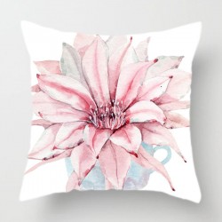 Cushion covers - single sided print - plant watercolor painting - 45 * 45cmCushion covers