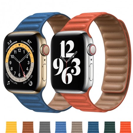 Apple watch - silicone / leather magnetic strap - 38mm - 42mmAccessories