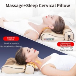 Electric massage pillow - cervical / traction massager - for neck / lower back - pain reliefMassage