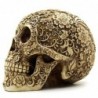 Skull statue - with floral carving - Halloween decorationHalloween & Party