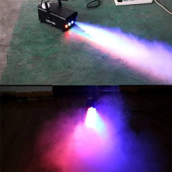 Mini fog machine - 500W - LED - RGB - wireless - with remote controlFestive & Party