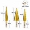 HSS step drill bit set - for wood / metal - 3-12mm / 4-12mm / 4-20mm 3 piecesBits & drills