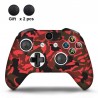 Silicone protective case cover - for Xbox One Slim controller - with 2 grips capsControllers