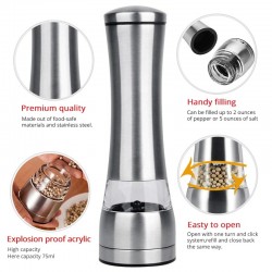 Salt / pepper grinder - adjustable coarseness - stainless steelMills - Grinders