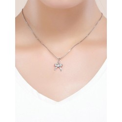 Crystal bowknot pendant - for bracelets / necklaces - 925 sterling silverBracelets