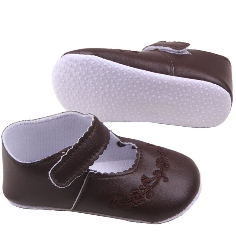 Leather shoes - with flower design - for newborns / babiesShoes