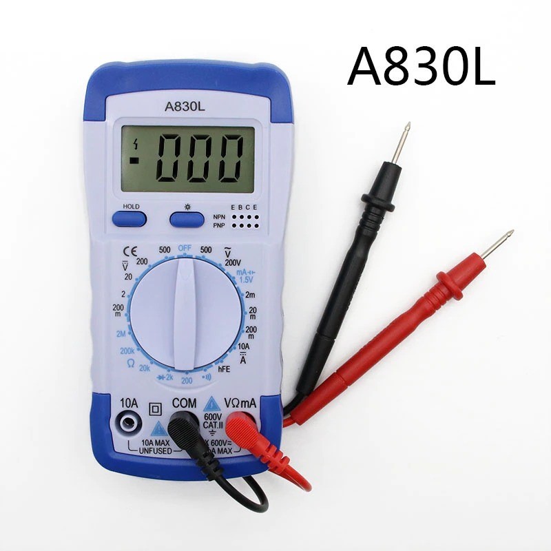 A830L - digital multimeter - multifunction DC / AC / Voltage tester - LCDMultimeters