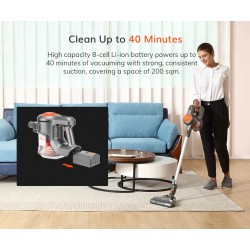 ILIFE H70 - cordless handheld vacuum cleaner - strong suction power - removable battery - with LED light - 1.2LRobot vacuum c...