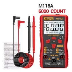 M118A - digital multimeter - mini tester - 6000 counts - true RMS - NCV - with flashlightMultimeters