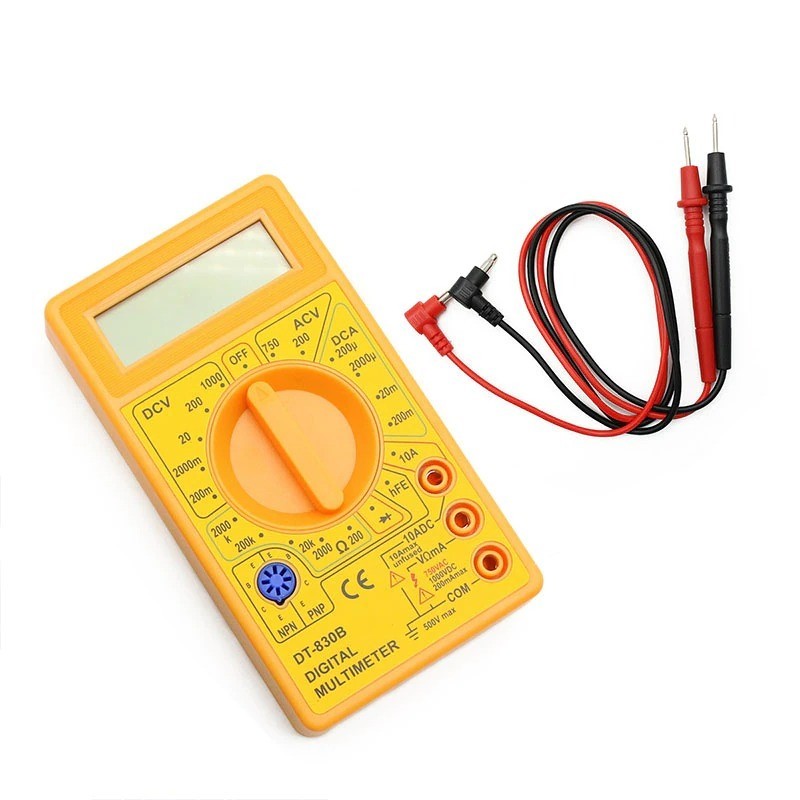 DT-830B - LCD digital multimeter - 1999 counts - AC / DC / Ohm / voltage tester - 750 - 1000VMultimeters