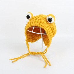 Knitted beanie - with frog's eyes - for girls / boysHats & caps