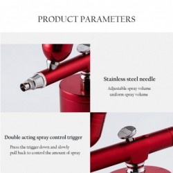 Dual-action airbrush - paint spray gun - kit for nail art / tattoo / cakes decoration - 0.3mmEquipment