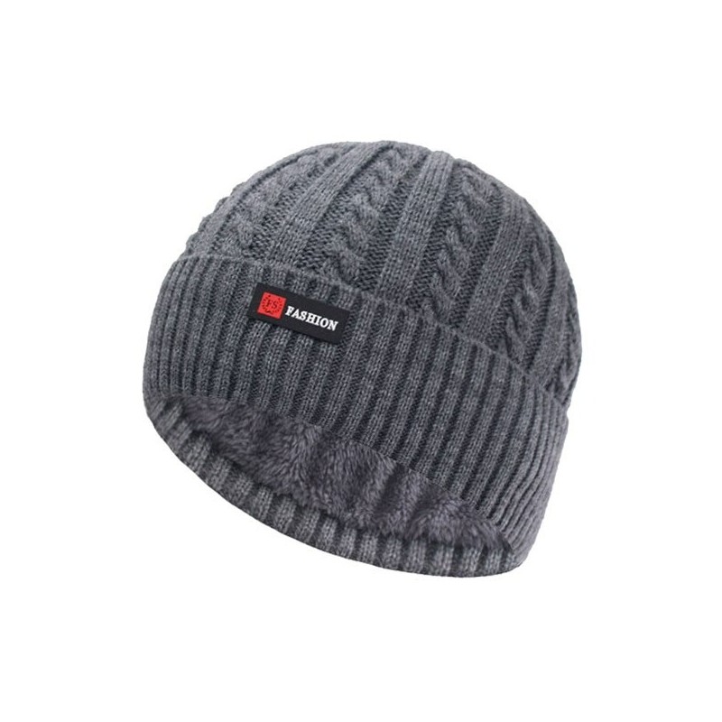 Thick knitted hat - with plush inside - unisexHats & Caps