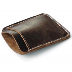 Slim leather wallet - with metal clip - money holderWallets