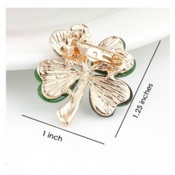 Multicoloured four leaf clover - crystal broochBrooches