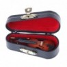 Mini wooden violin - musical instrument - miniature decoration - with stand / caseDecoration