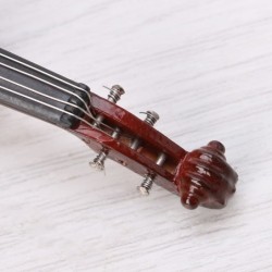 Mini wooden violin - musical instrument - miniature decoration - with stand / caseDecoration
