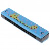 Wooden harmonica - double-row - 16 holes - cartoon designHarmonica