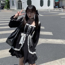 Japanese / gothic / lolita style - vintage mini dressDresses
