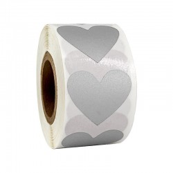 Heart shaped labels - scratch stickers - 2.5cm - 300 piecesDecoration