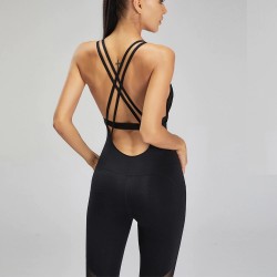 Sport mesh bodysuit - with spaghetti straps - for gym / yoga / fitnessFitness