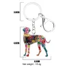 Great dane - enamel dog - metal keychainKeyrings