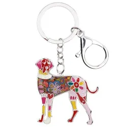 Great dane - enamel dog - metal keychainKeyrings