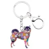 Shiba inu - enamel dog - metal keychainKeyrings