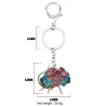 Enamel frilled lizard - metal keychainKeyrings