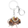 Enamel frilled lizard - metal keychainKeyrings