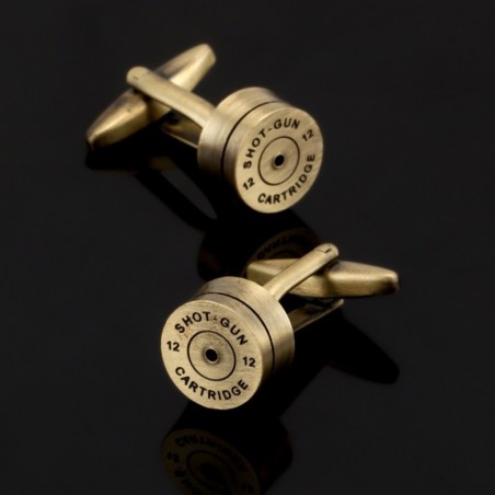 Bronze and gold bullet - round cufflinksCufflinks