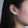 Crystal feathers - elegant stud earringsEarrings