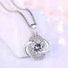 Crystal four-leaf clover - 925 sterling silver necklace - 45cmNecklaces