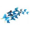Multicolored double layer 3D butterflies - magnetic wall sticker - 12 piecesWall stickers