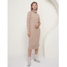 Loose knitted dress - long sweater - with turtleneck / long sleeveDresses