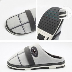 Striped home slippers - anti skid - suede / short plushSlippers
