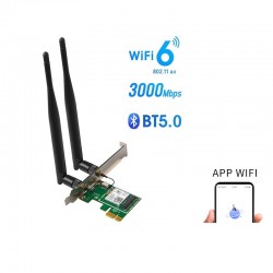 Tenda E30 - wireless PCI-E WiFi adapter - dual-band - 3000Mbps - WiFi 2.4G / 5G - Bluetooth 5.0Network