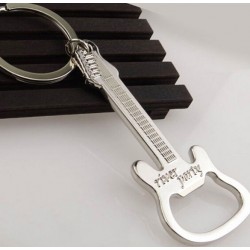 Guitar shaped bottle opener - metal keychainKeyrings