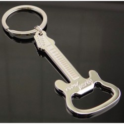 Guitar shaped bottle opener - metal keychainKeyrings