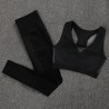 Elastic push up bra / leggings - seamless - high waist - 2 piece setFitness