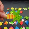 Wooden fridge magnets - cartoon animals - 12 piecesFridge magnets