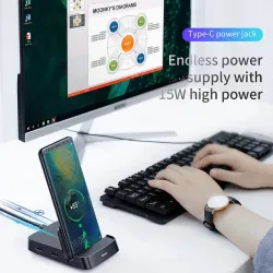 Baseus - docking station - charger with stand - type-C HUB to HDMI - for Samsung S20 S10 / Huawei P30Chargers