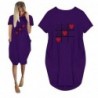 Fashionable vintage loose dress - with pockets / hearts printDresses